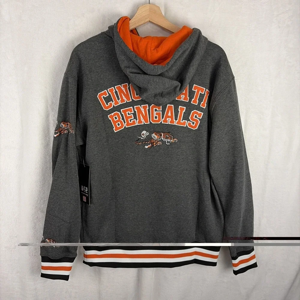 Cincinnati Bengals NFL Team Pullover Hoodie Retro Logo Size Small NWT